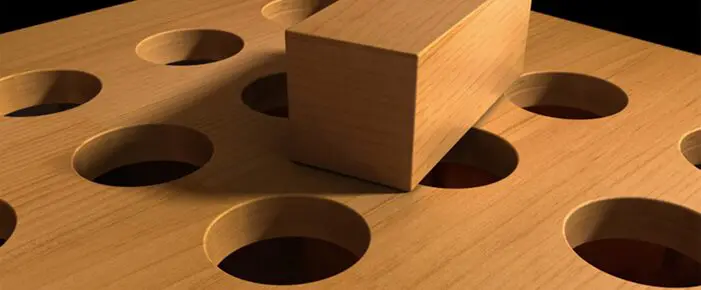 Wooden peg puzzle