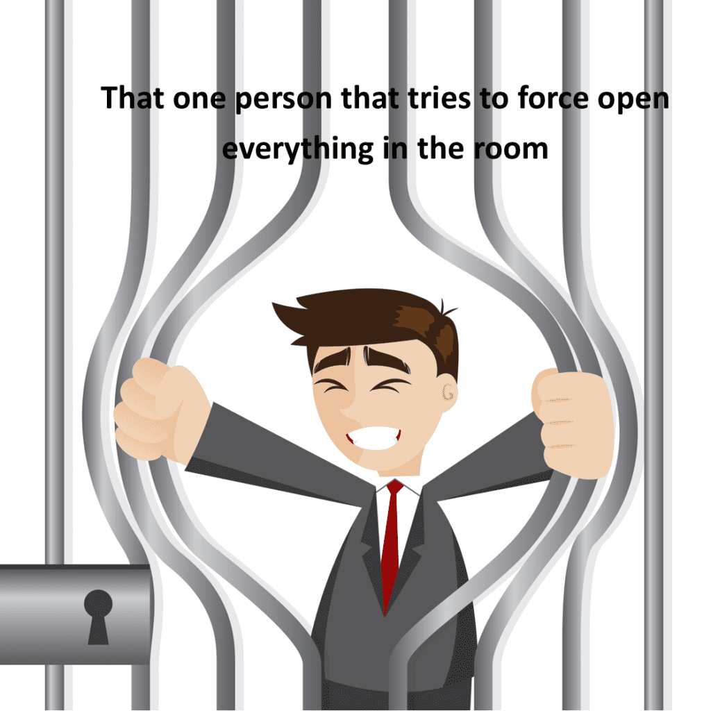 Winning meme: man escaping through prison bars
