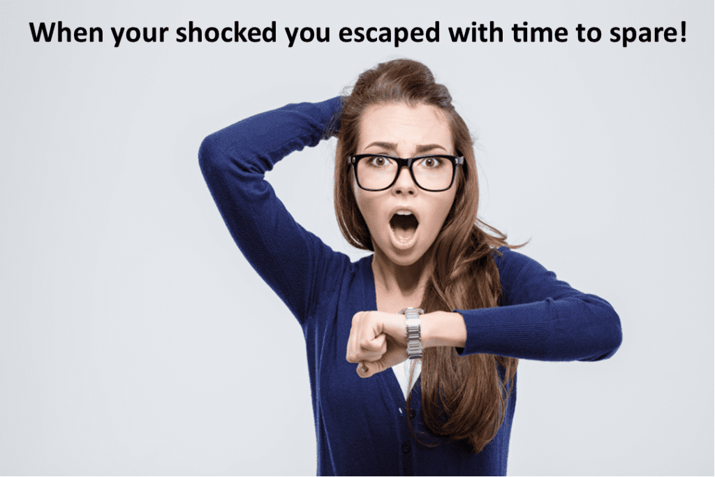 Winning meme: when you escaped with time to spare