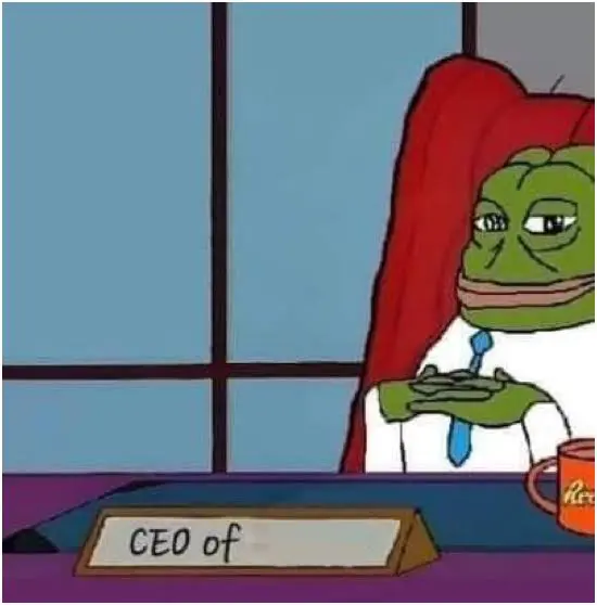 Meme competition example: cartoon frog