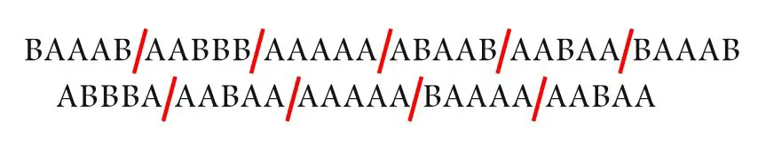 String of a and b letters ready to decode