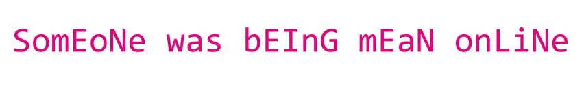 Text with mixed capitals hiding a message
