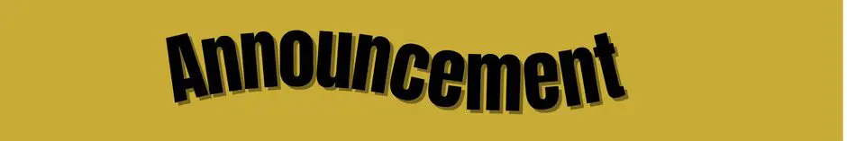 Announcement