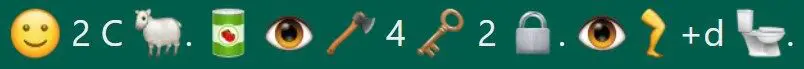 Emoji rebus of a person with an urgent reason to escape