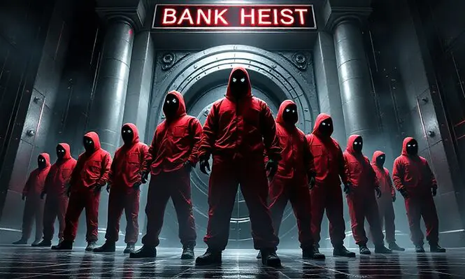 Bank Heist room poster