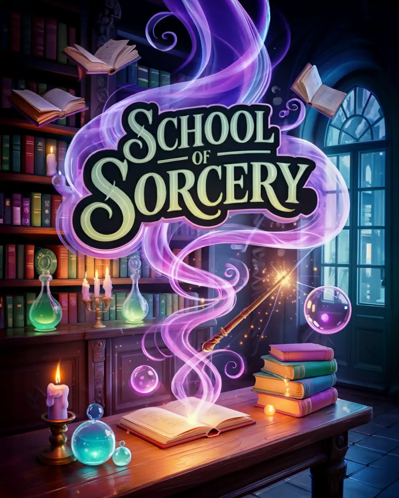 School of Sorcery: The Headmaster's Broom room poster