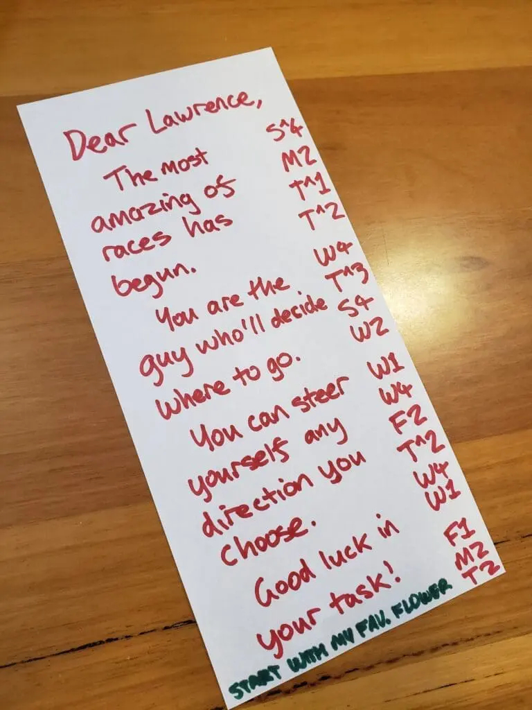 Handwritten calendar code to crack