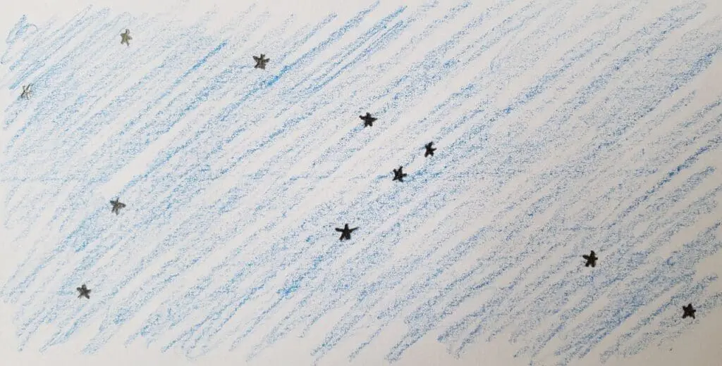 Night-sky chart with dots hiding a message
