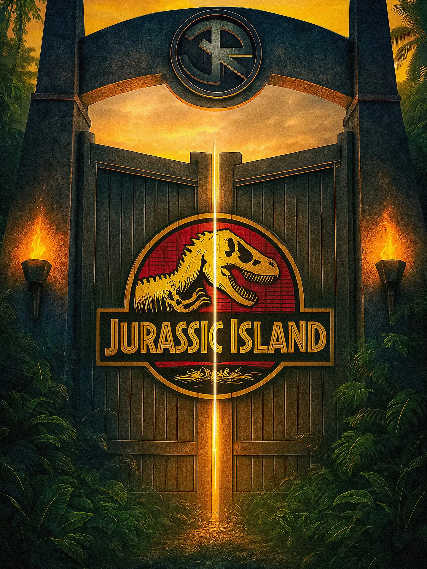 Jurassic Island room poster