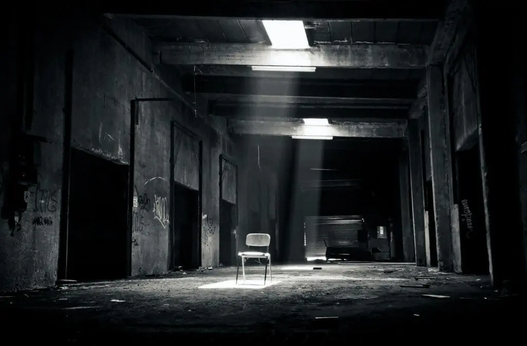 Empty dark corridor